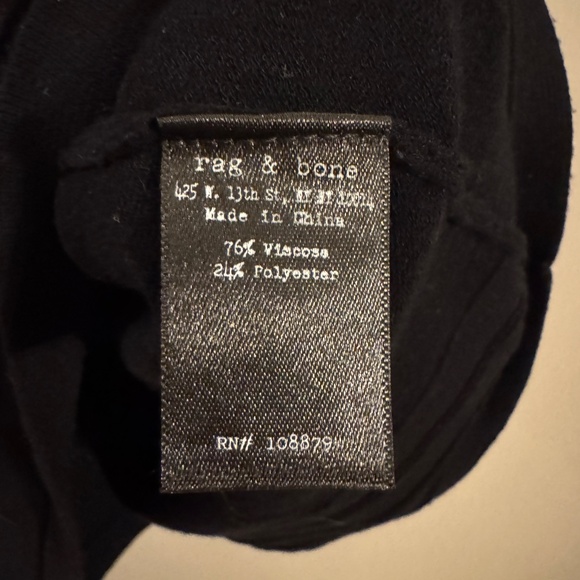 NWT Rag & Bone Knit V-Neck Little Black Dress (Size Small) - Picture 7 of 10